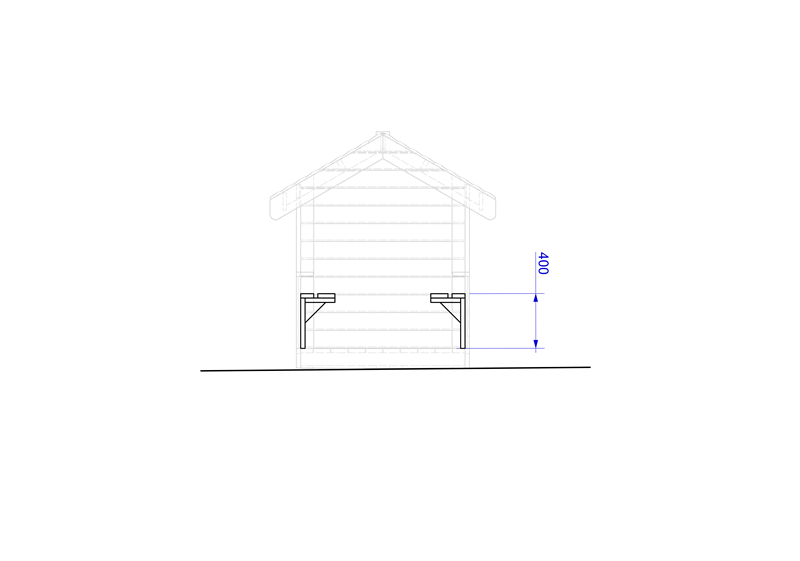 Technical render of a Small Playhouse Seating